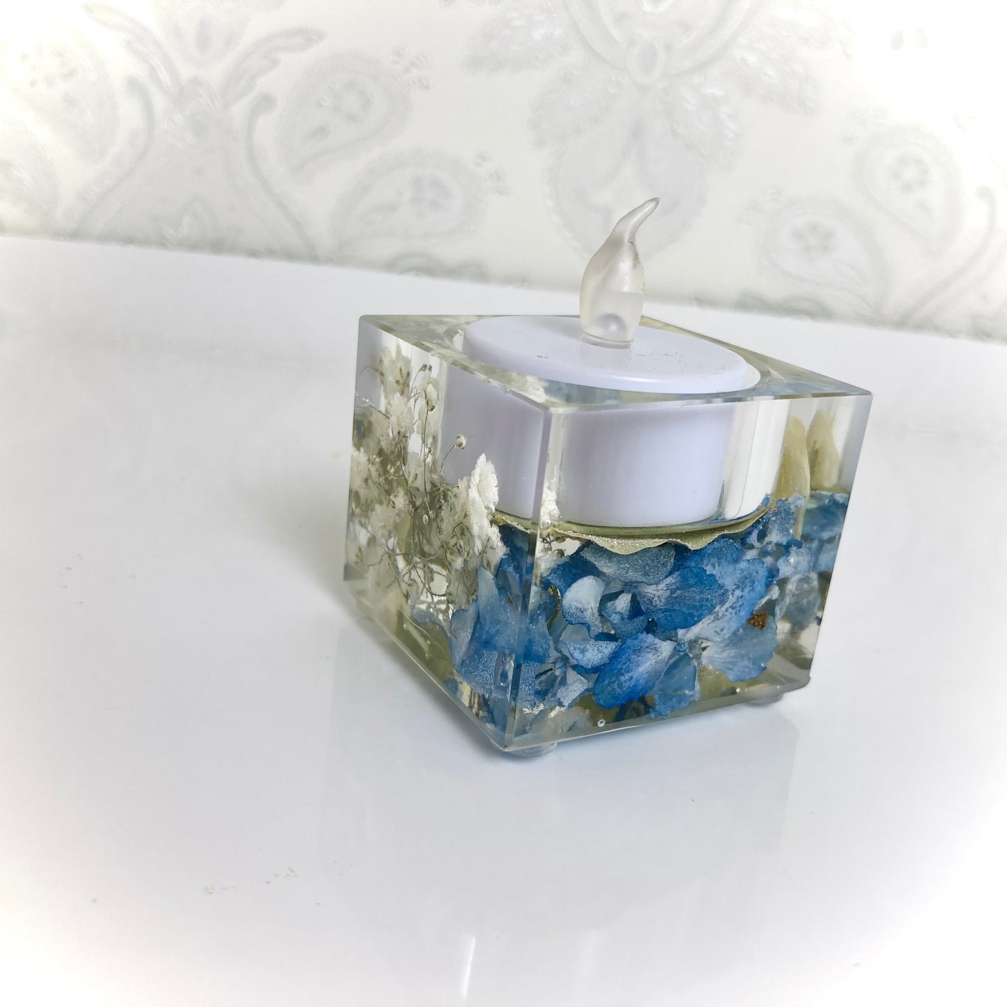 Flower Preservation 4cm pillar tealight holder