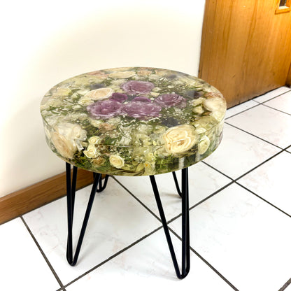 Flower Preservation 60cm side table - Free set of 2 coasters