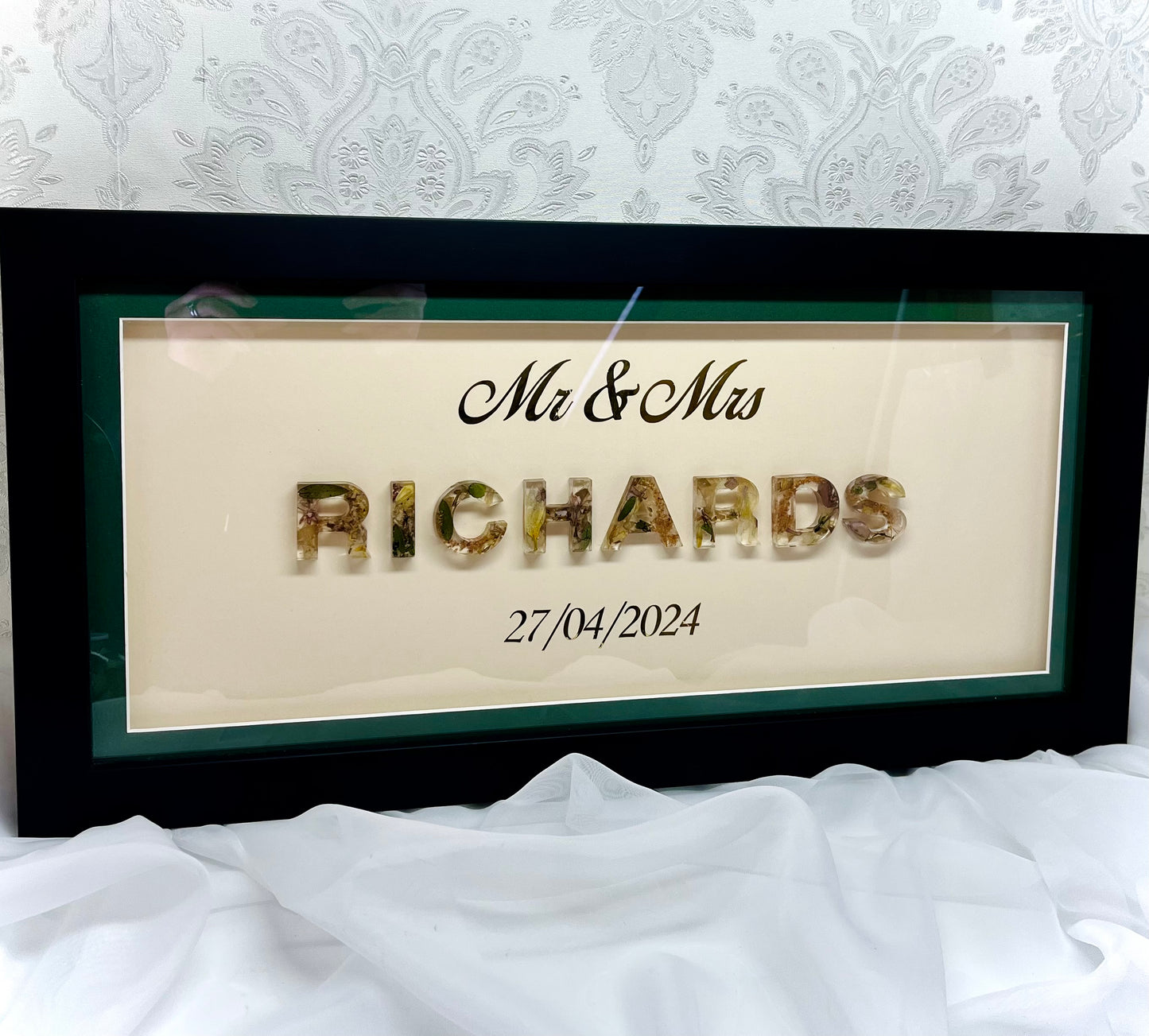 Flower Preservation framed surname
