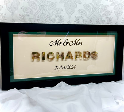 Flower Preservation framed surname