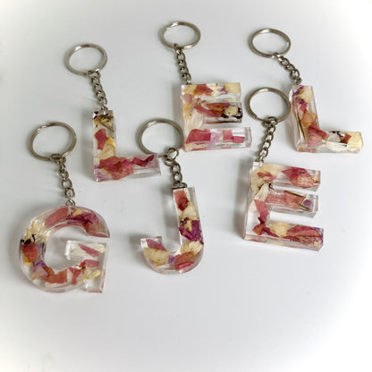 Flower Preservation letter keyring