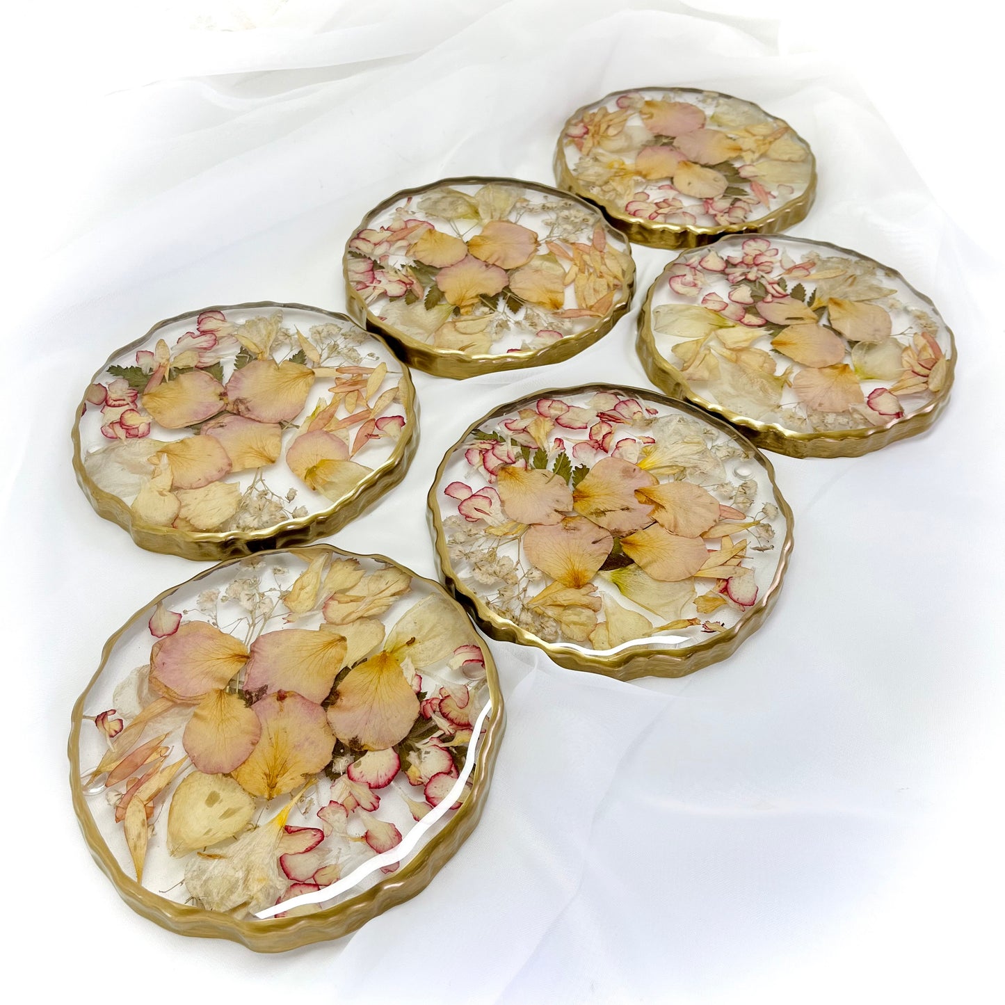 Flower Preservation geode coasters
