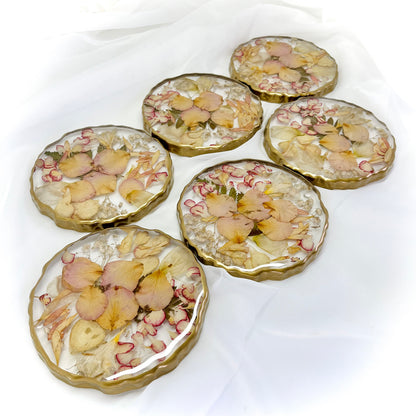 Flower Preservation geode coasters