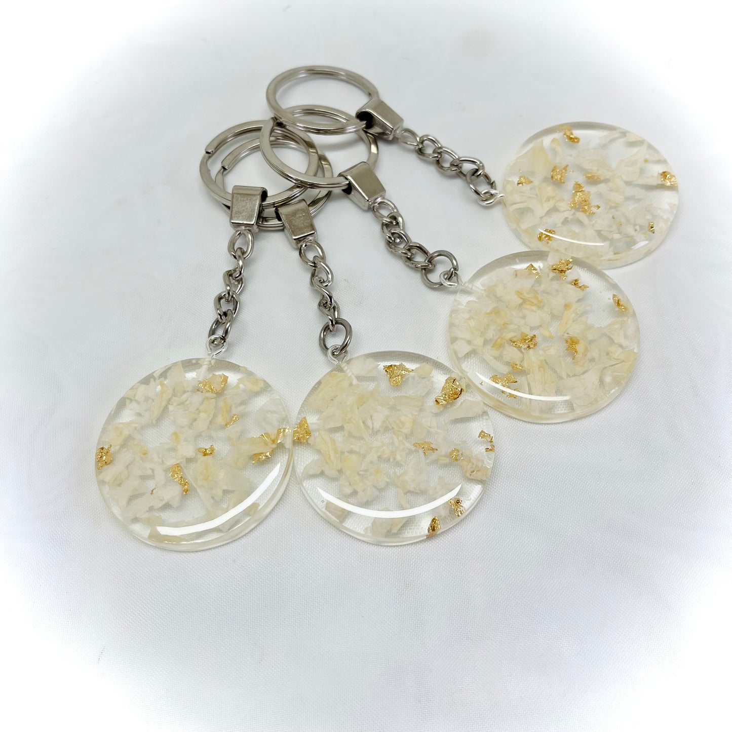 Flower Preservation circle keyring