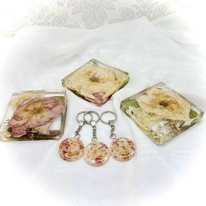 Flower Preservation 11cm square coasters