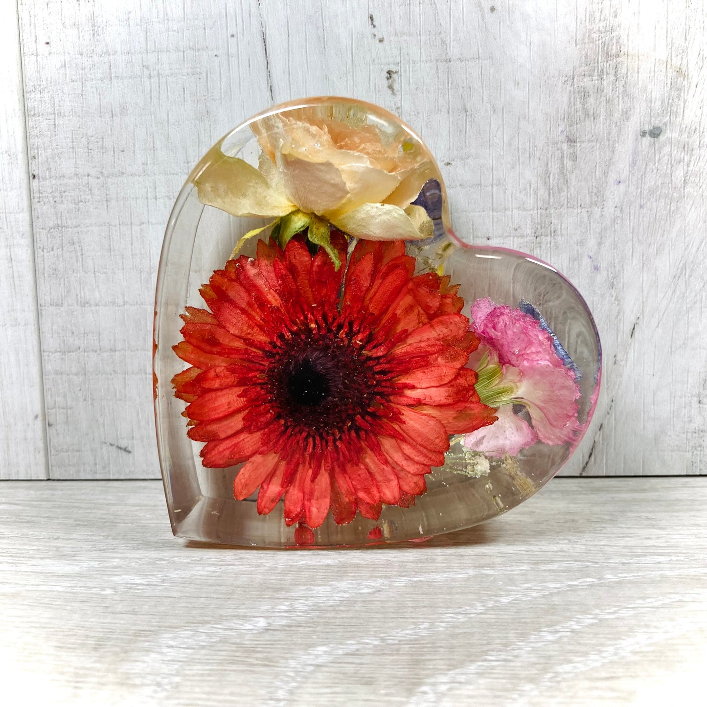 Flower Preservation 10cm heart ornament