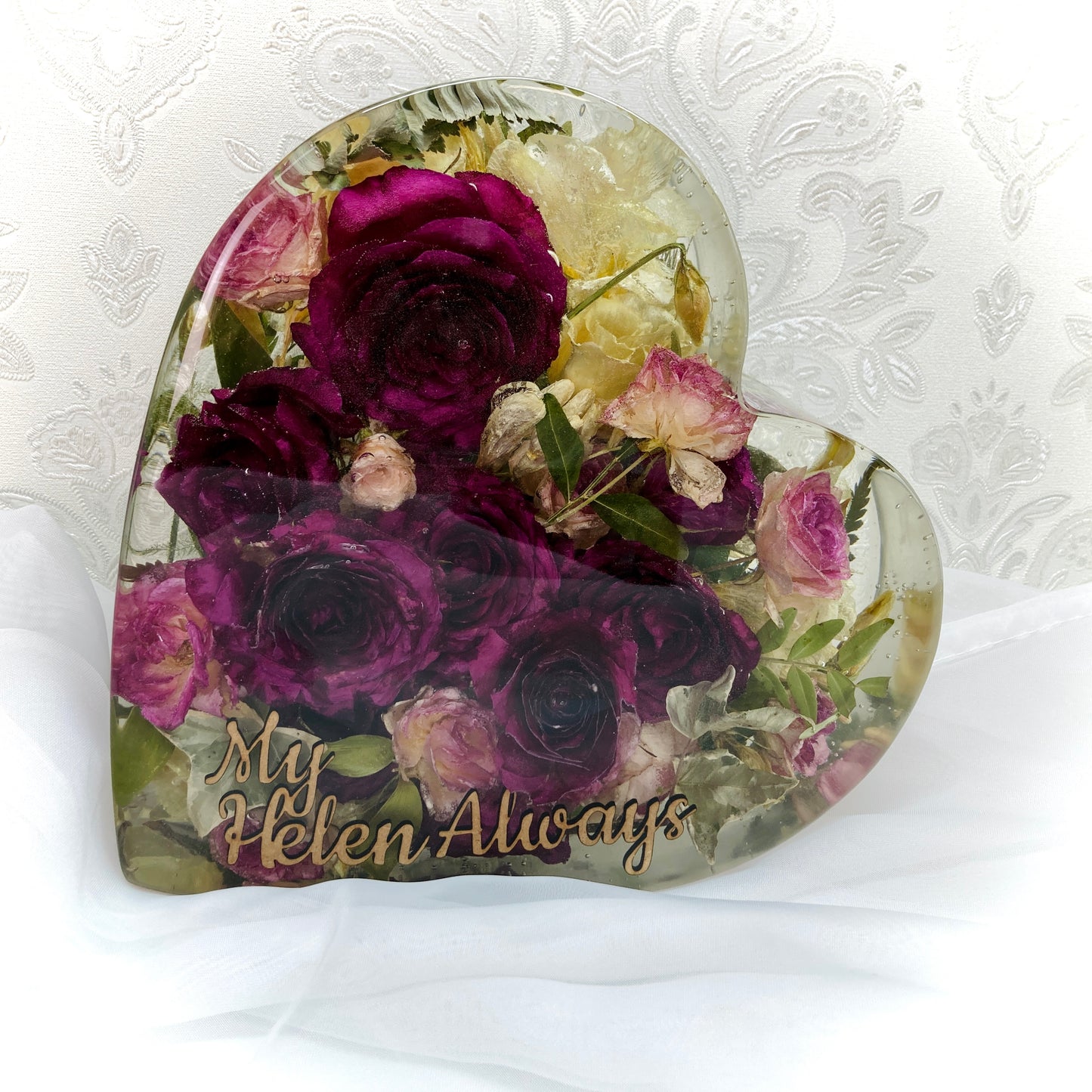 Flower Preservation 20cm heart ornament
