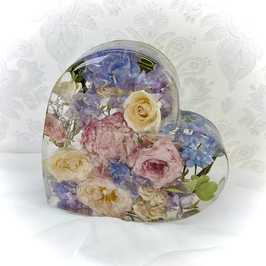 Flower Preservation 25cm heart ornament