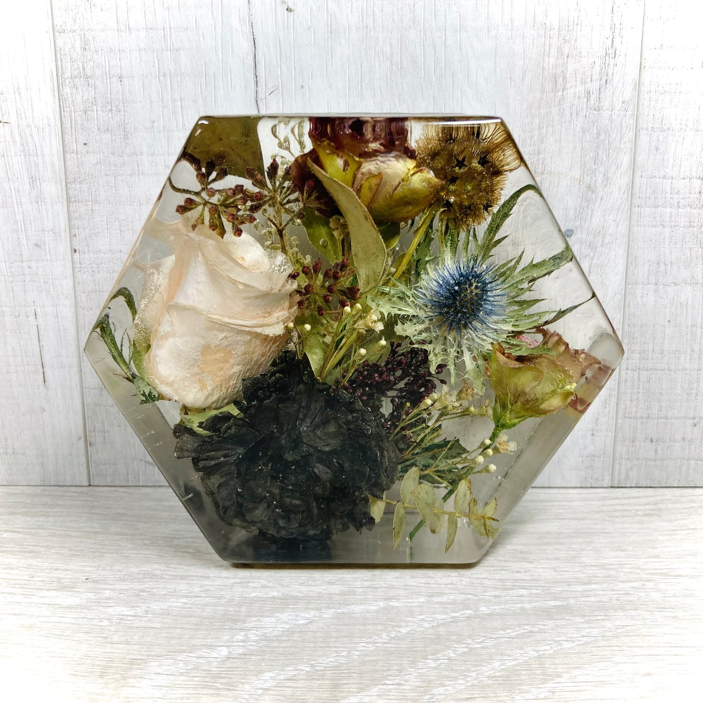 Flower Preservation 20cm hexagon ornament