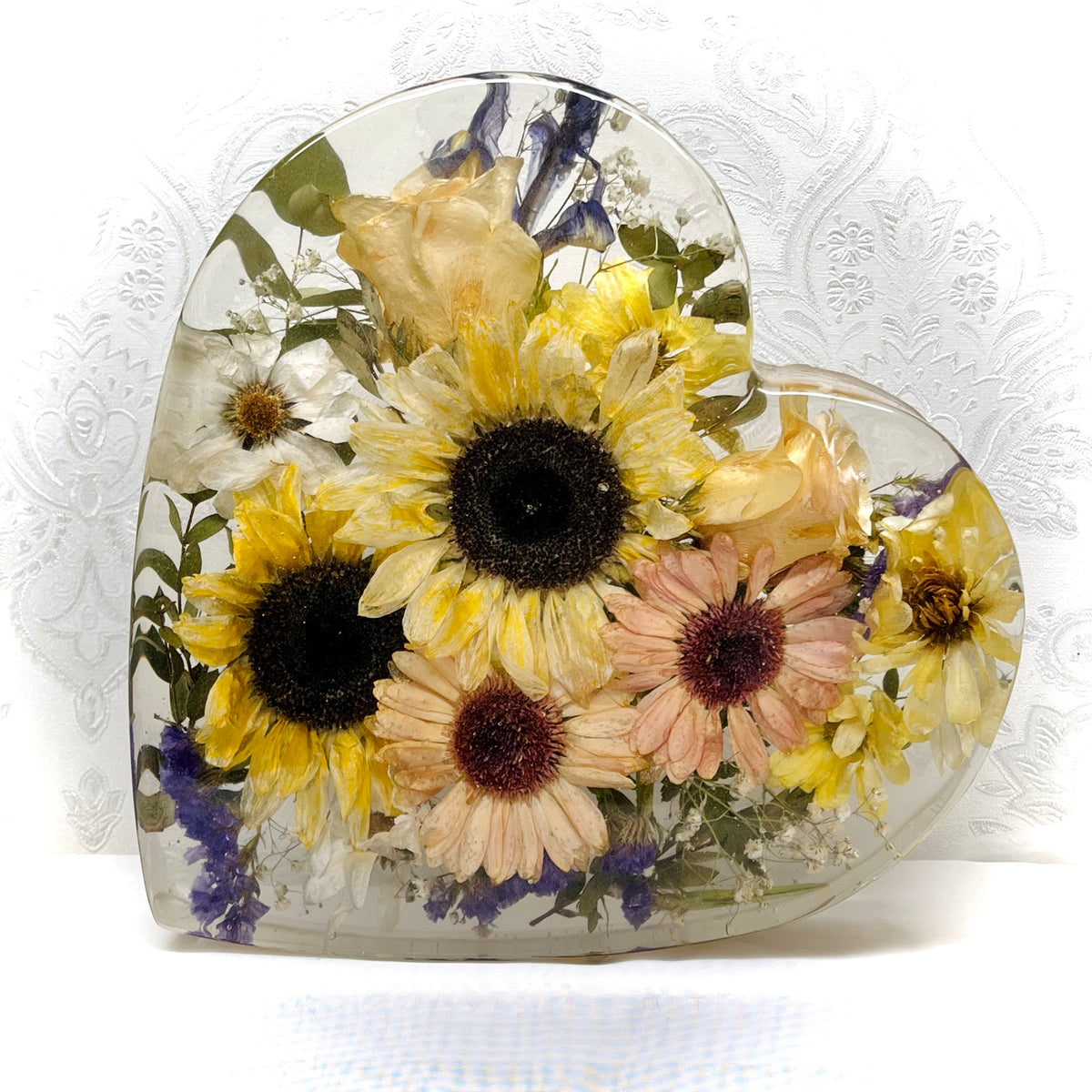 Flower Preservation 25cm heart ornament
