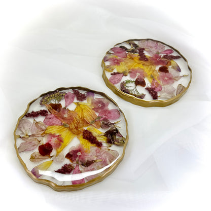 Flower Preservation geode coasters