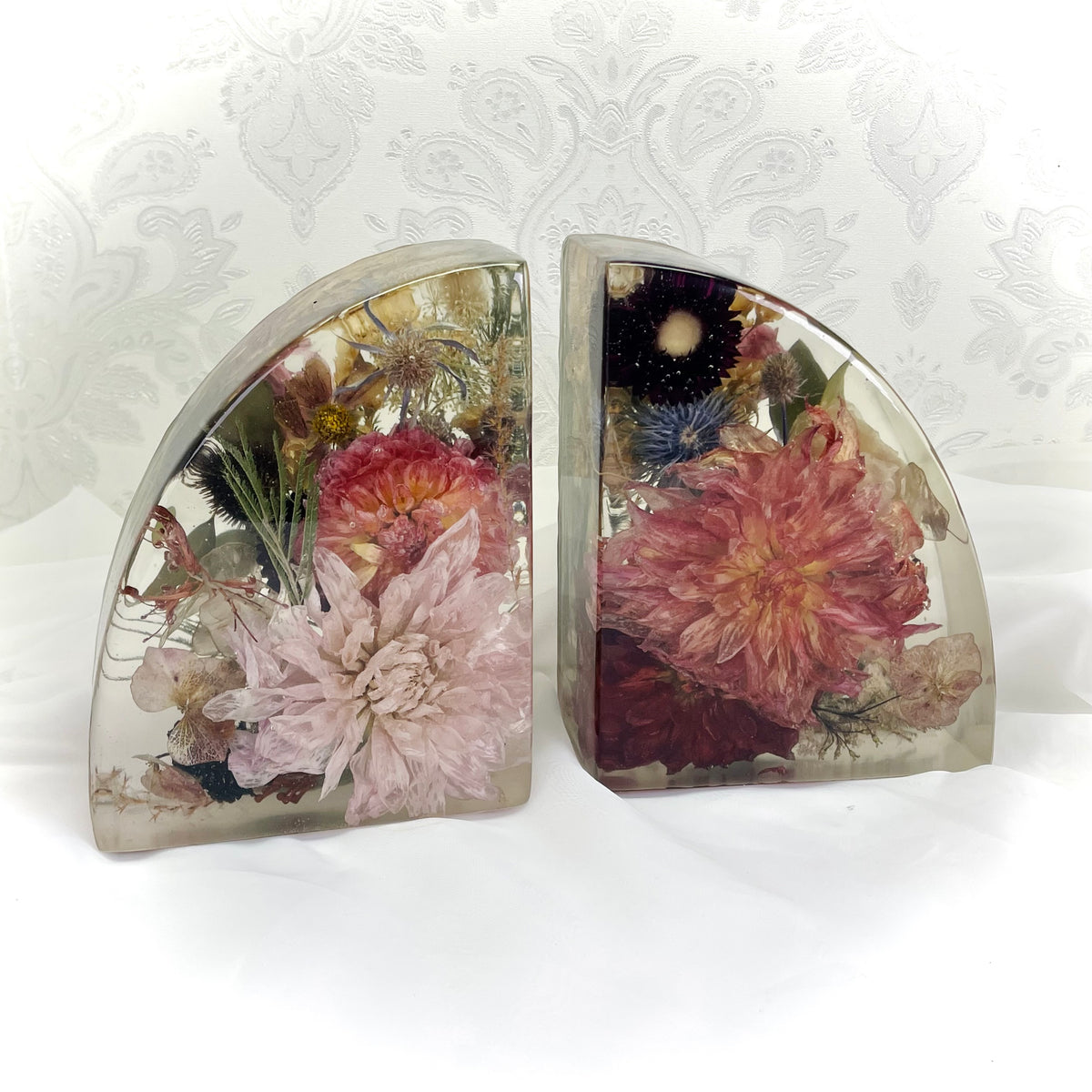 Flower Preservation Large Book Ends