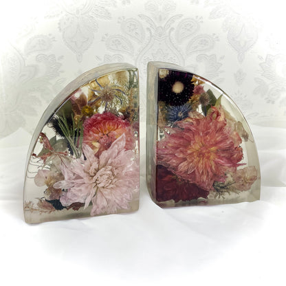 Flower Preservation Large Book Ends