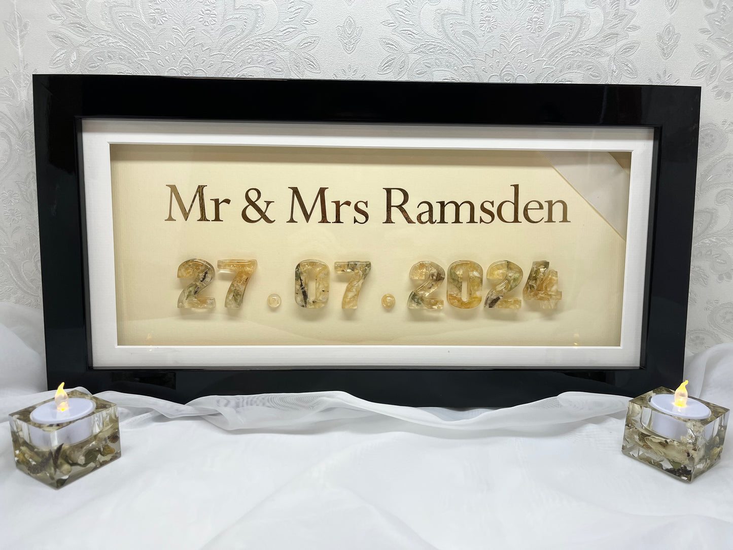 Flower Preservation Named framed date