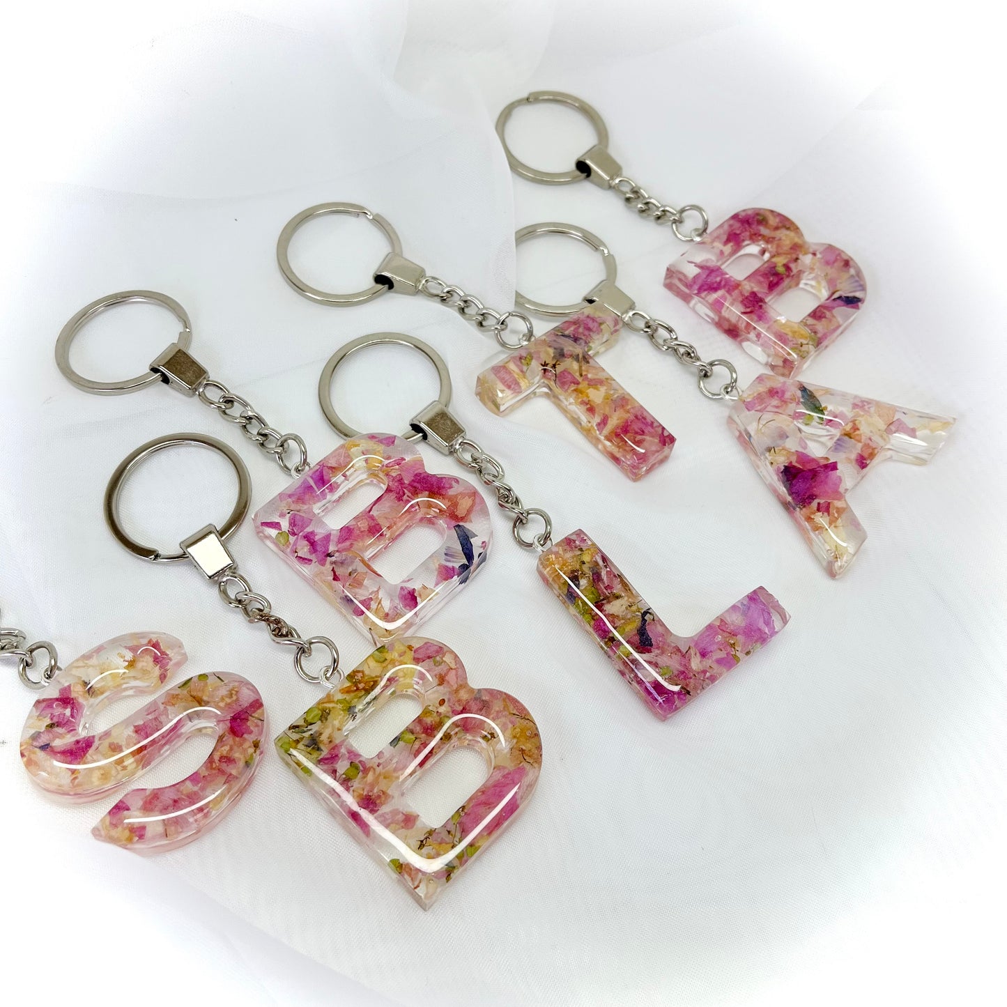 Flower Preservation letter keyring