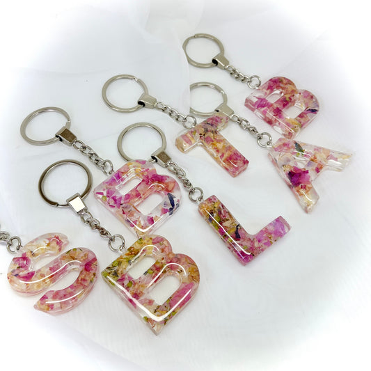 Flower Preservation letter keyring