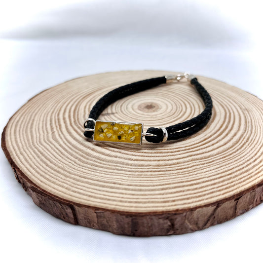 Mens rectangle Cremation Bracelet