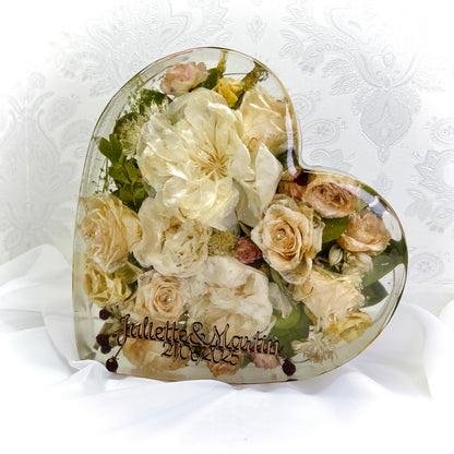Flower Preservation 25cm heart ornament