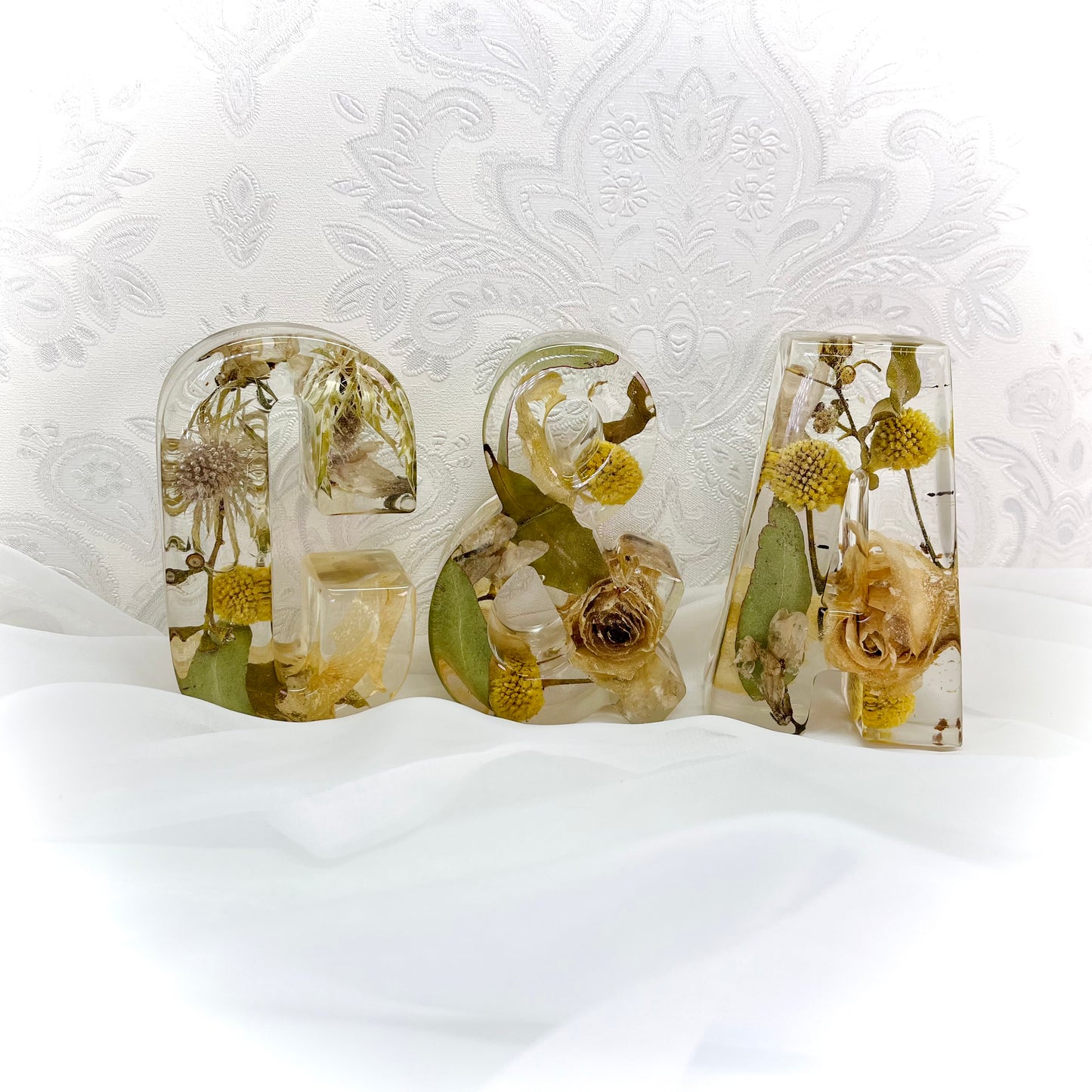 Flower Preservation two 11cm letters and an ampersand