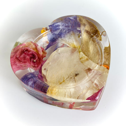 Flower Preservation heart ring dish