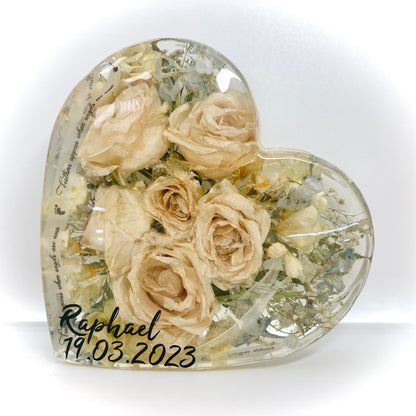Flower Preservation 25cm heart ornament
