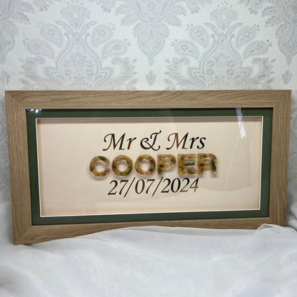 Flower Preservation framed surname