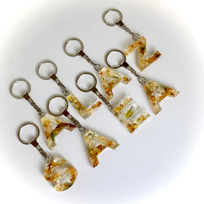 Flower Preservation letter keyring