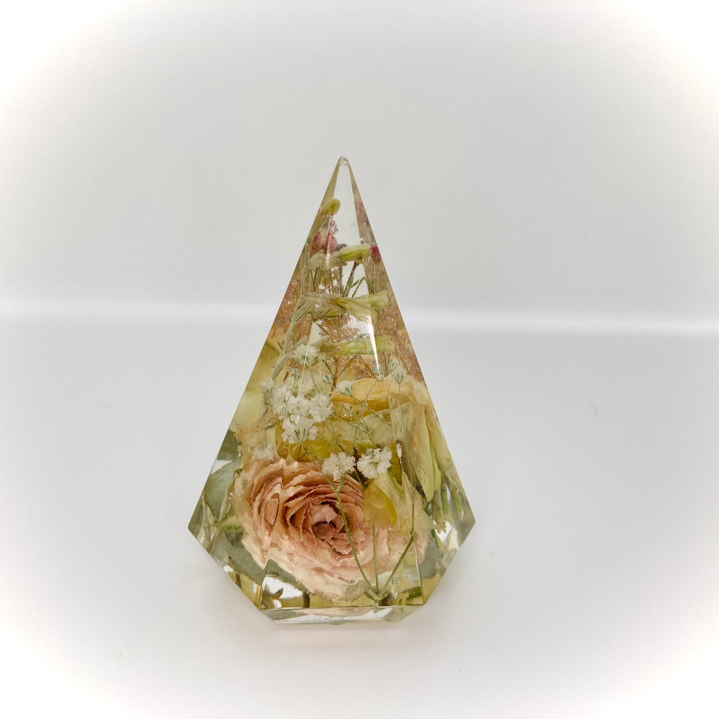 Flower Preservation faceted ring holder