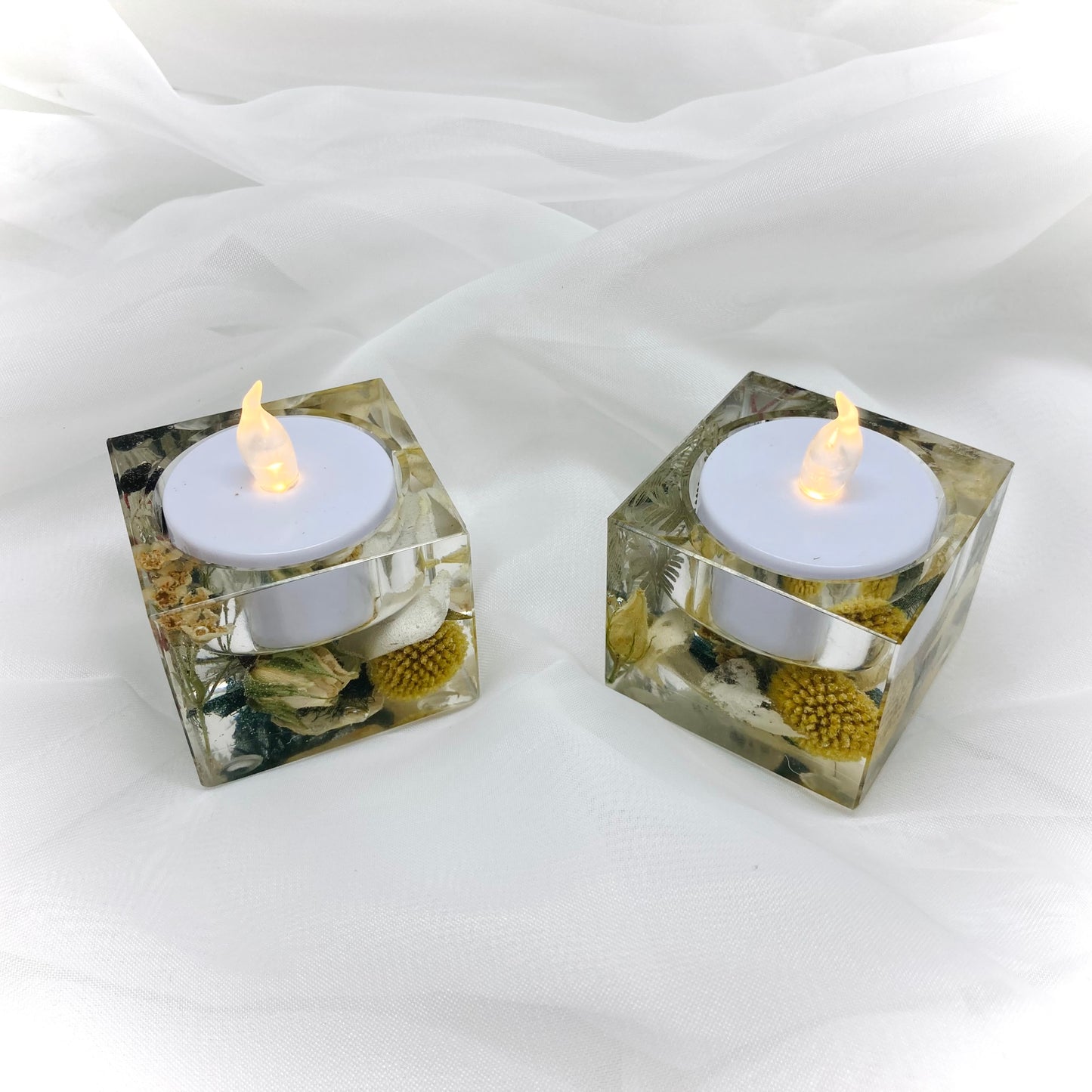 Flower Preservation 4cm pillar tealight holder