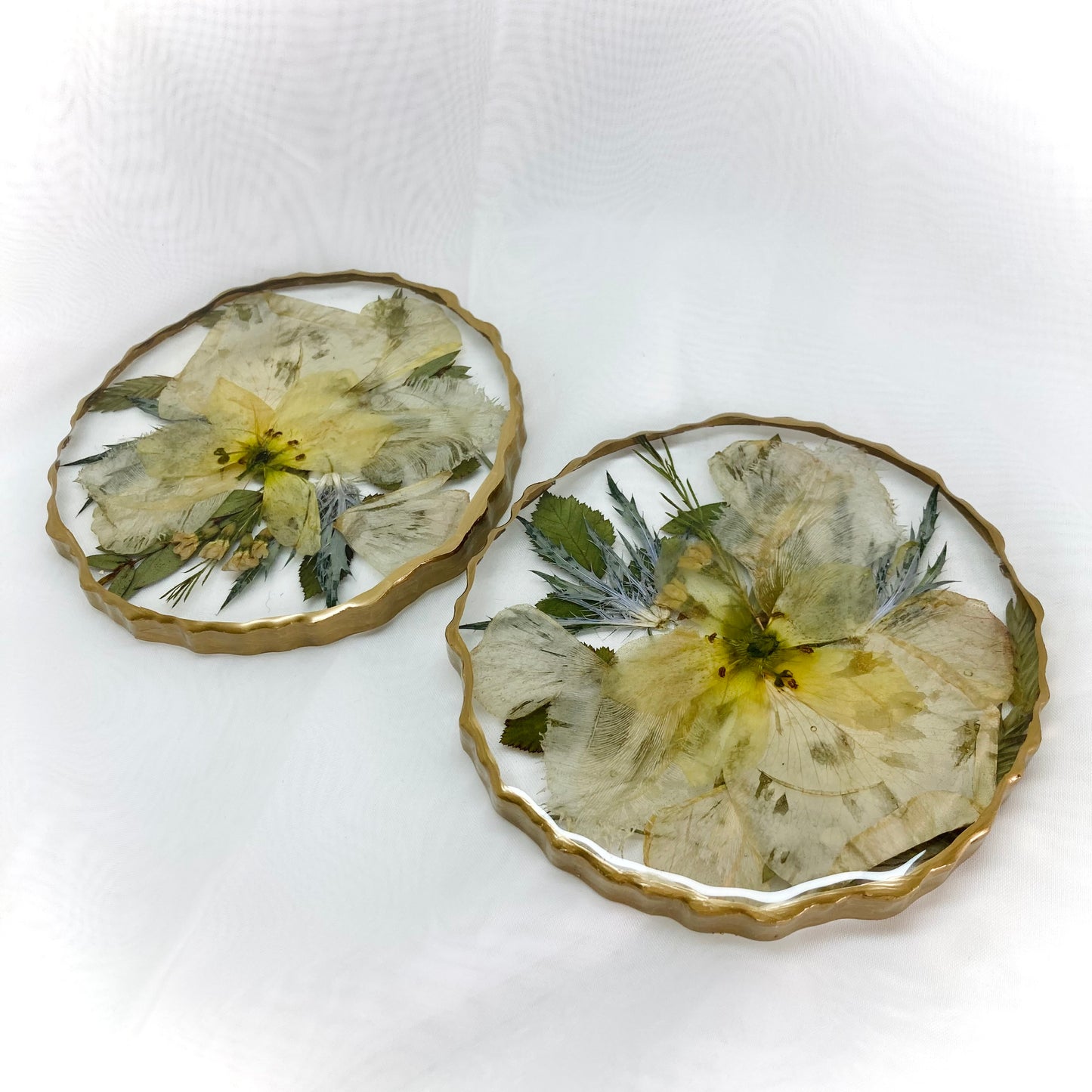 Flower Preservation geode coasters