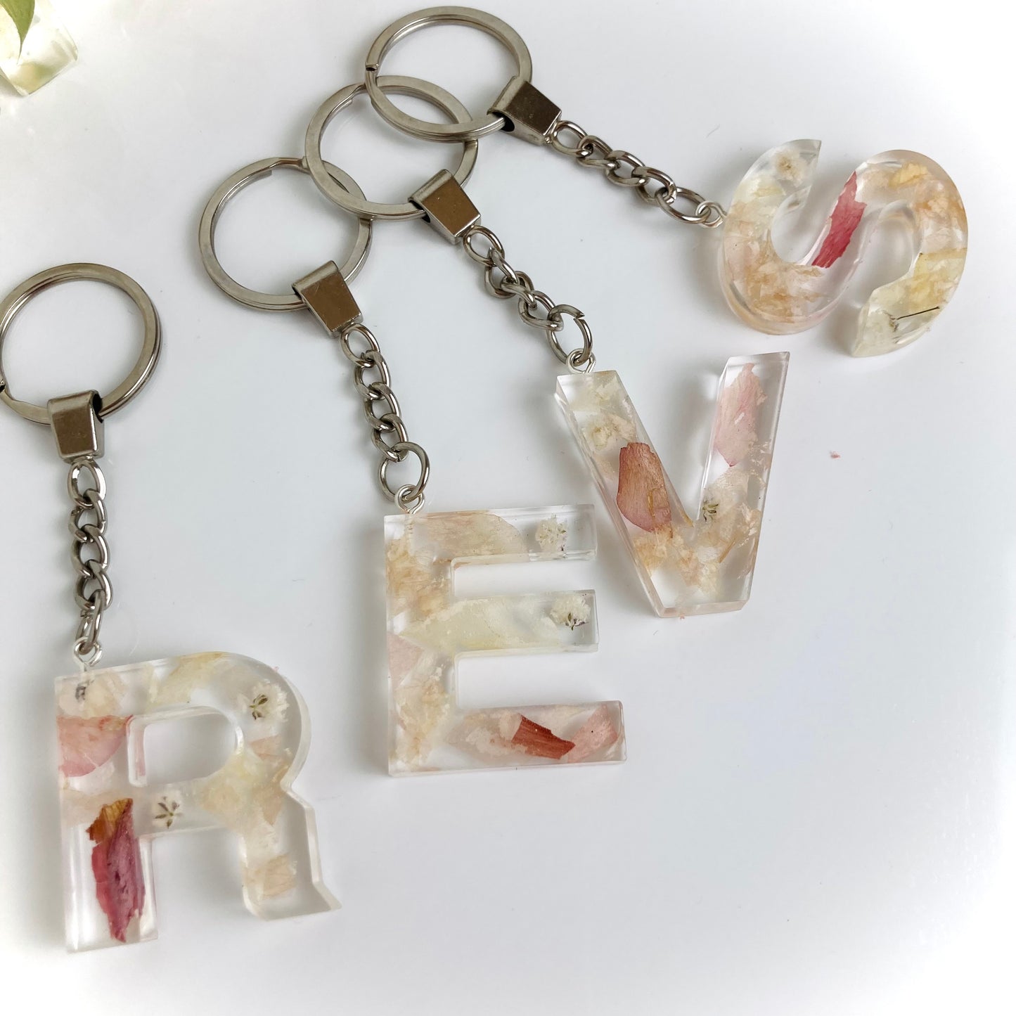 Flower Preservation letter keyring