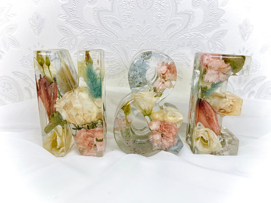 Flower Preservation two 11cm letters and an ampersand