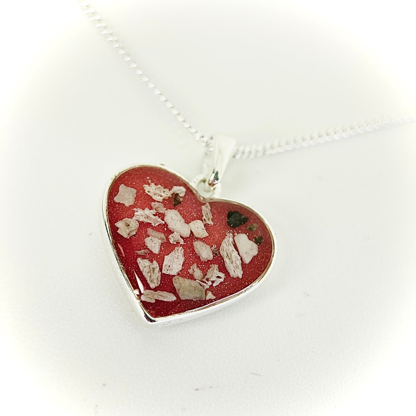 Large Heart Cremation Necklace