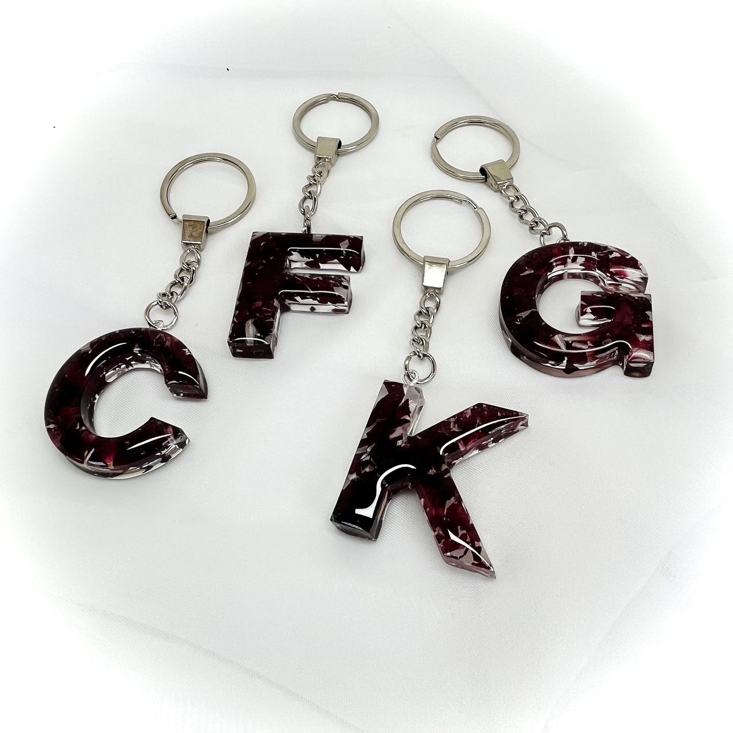 Flower Preservation letter keyring