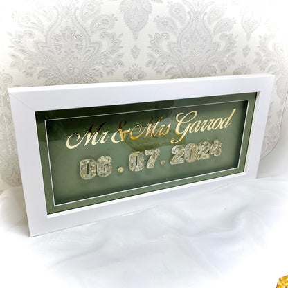 Flower Preservation Named framed date