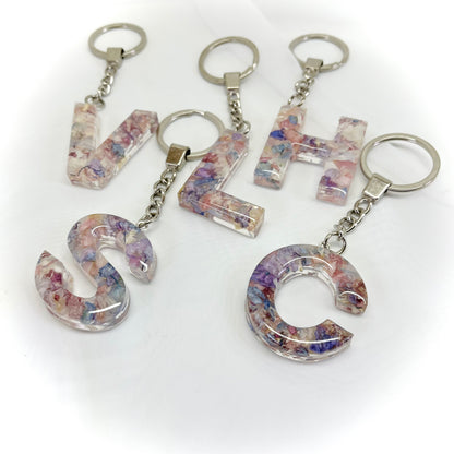 Flower Preservation letter keyring