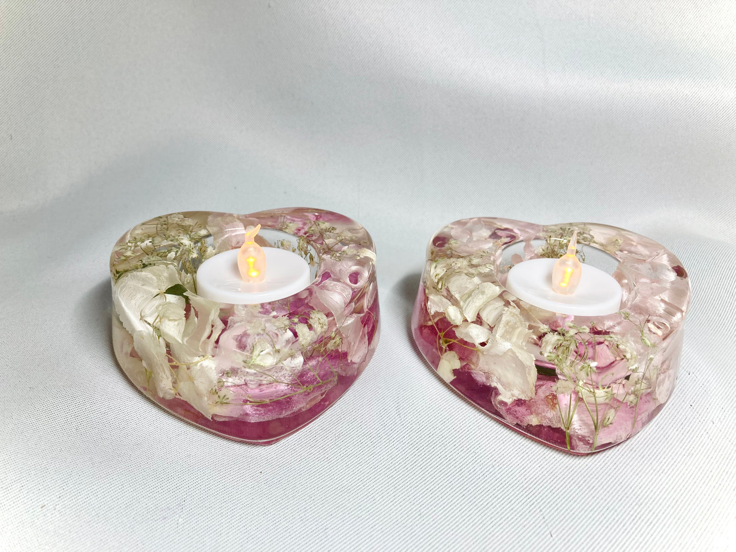 Flower Preservation heart shaped tealight holder