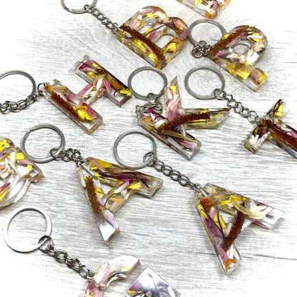 Flower Preservation letter keyring