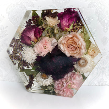 Flower Preservation 25cm hexagon ornament