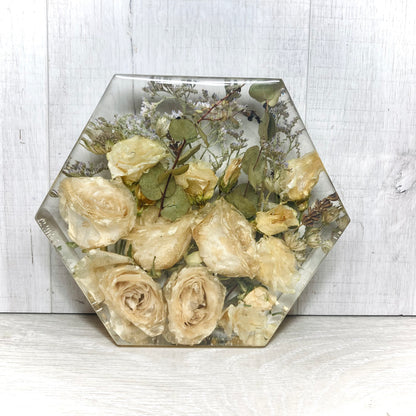 Flower Preservation 20cm hexagon ornament