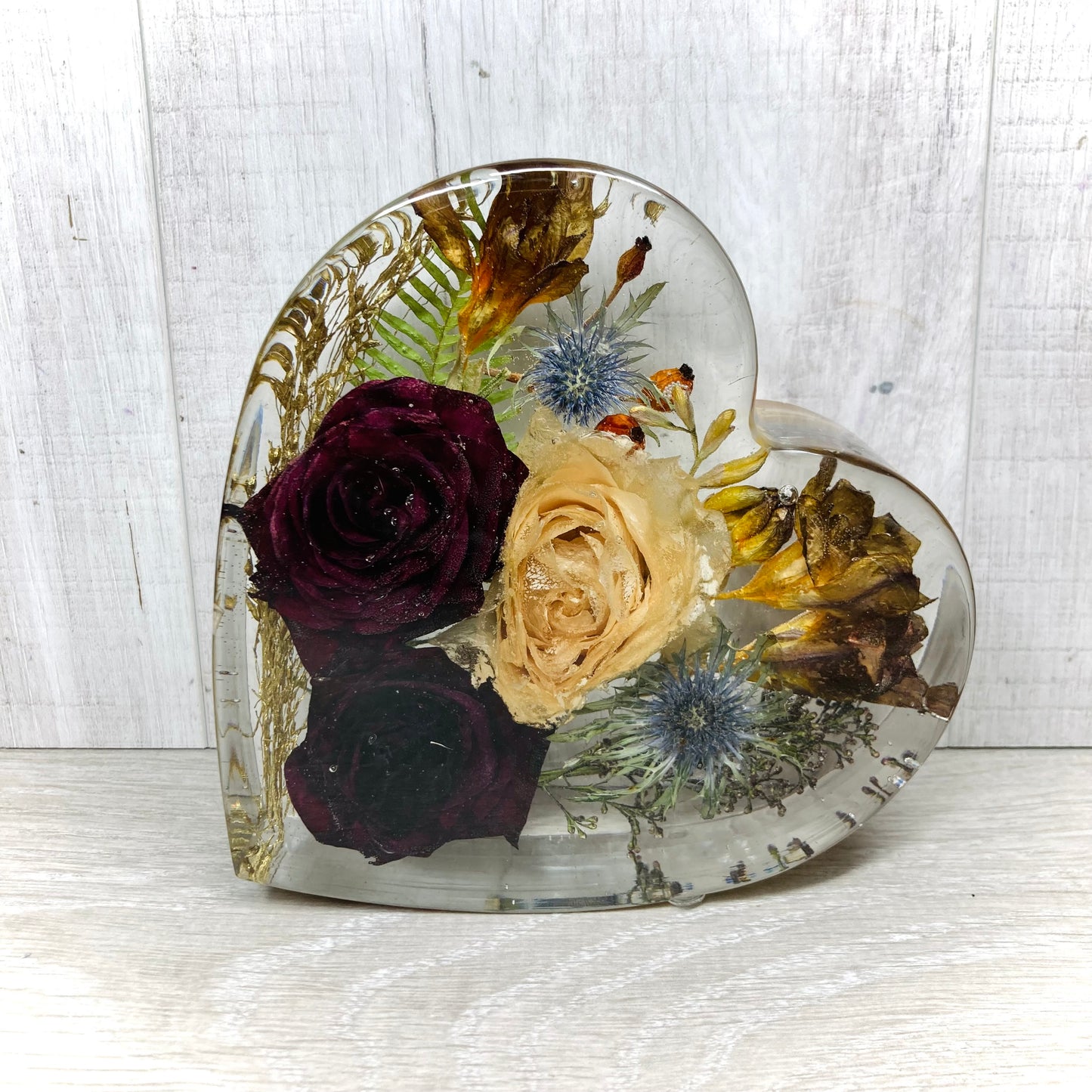 Flower Preservation 15cm heart ornament