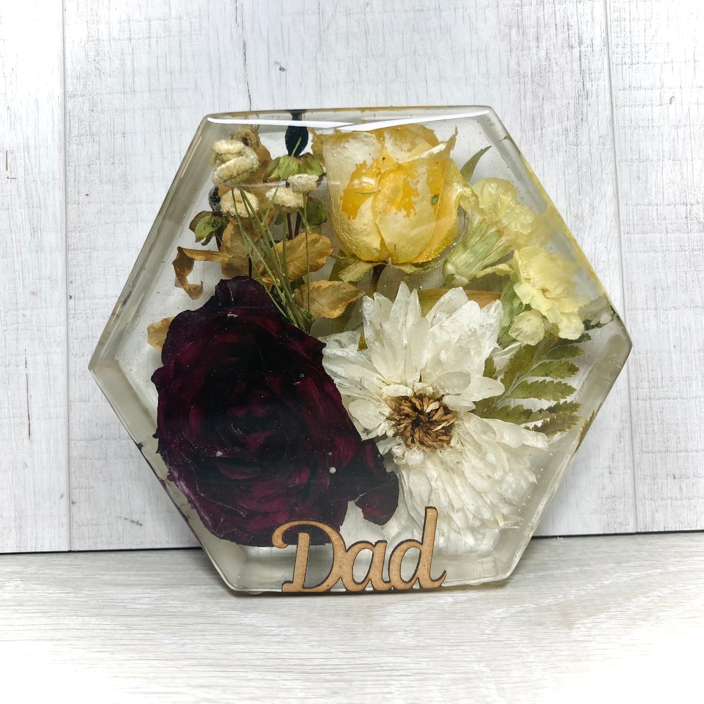 Flower Preservation 15cm hexagon ornament