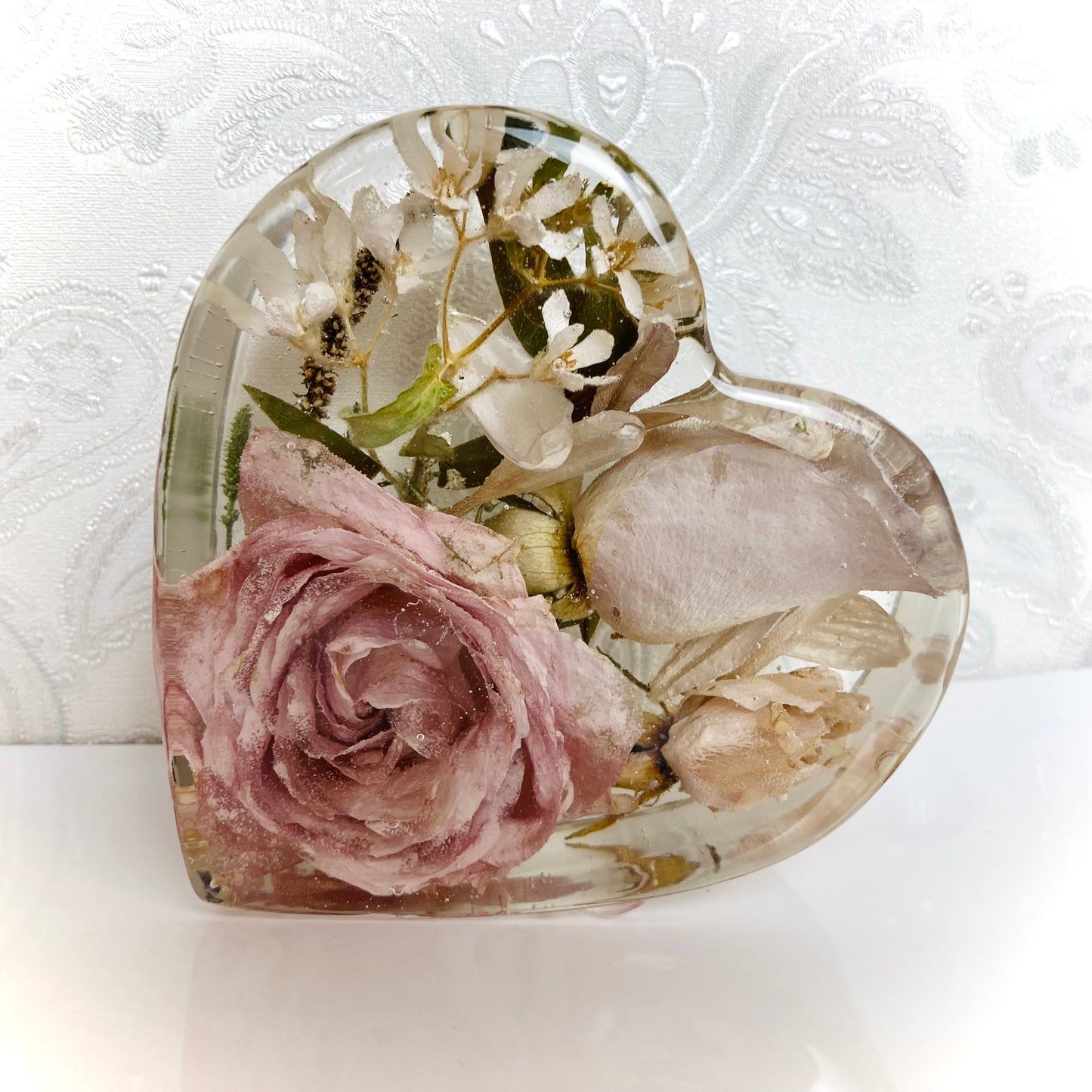 Flower Preservation 10cm heart ornament