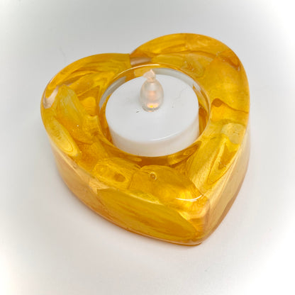 Flower Preservation heart shaped tealight holder