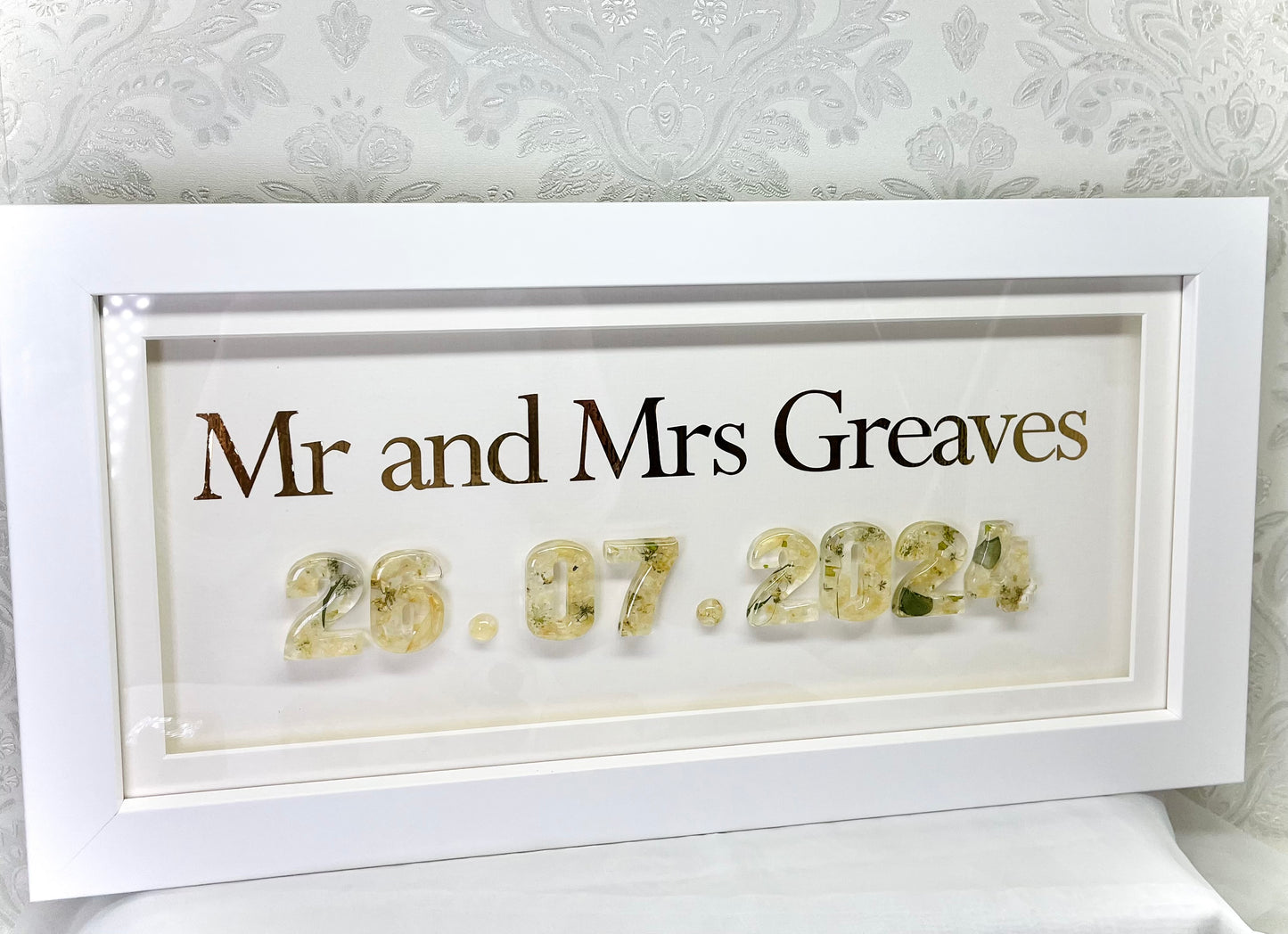 Flower Preservation Named framed date