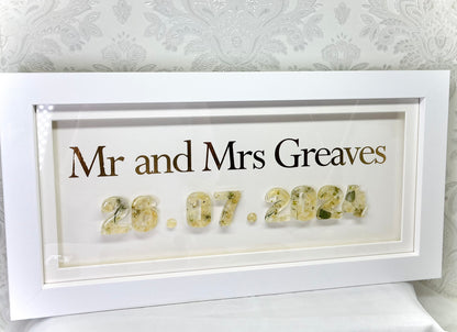 Flower Preservation Named framed date