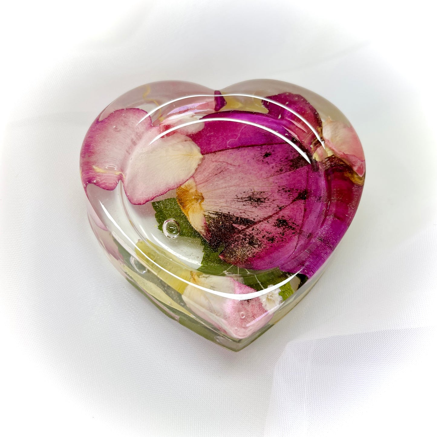Flower Preservation heart ring dish