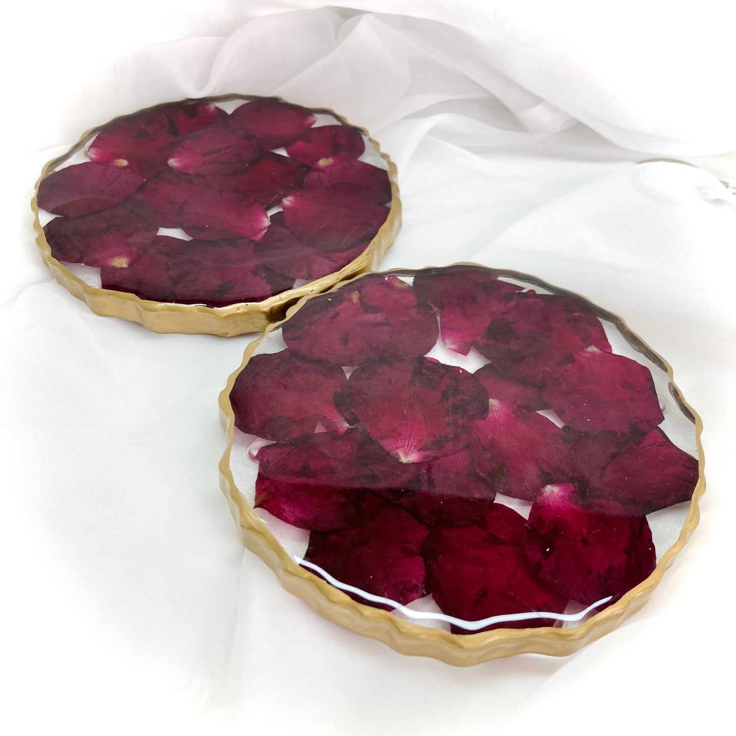Flower Preservation geode coasters