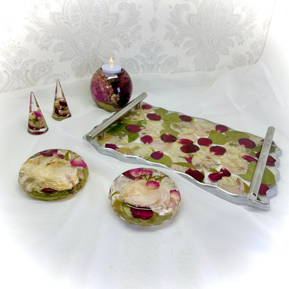Flower Preservation geode tray
