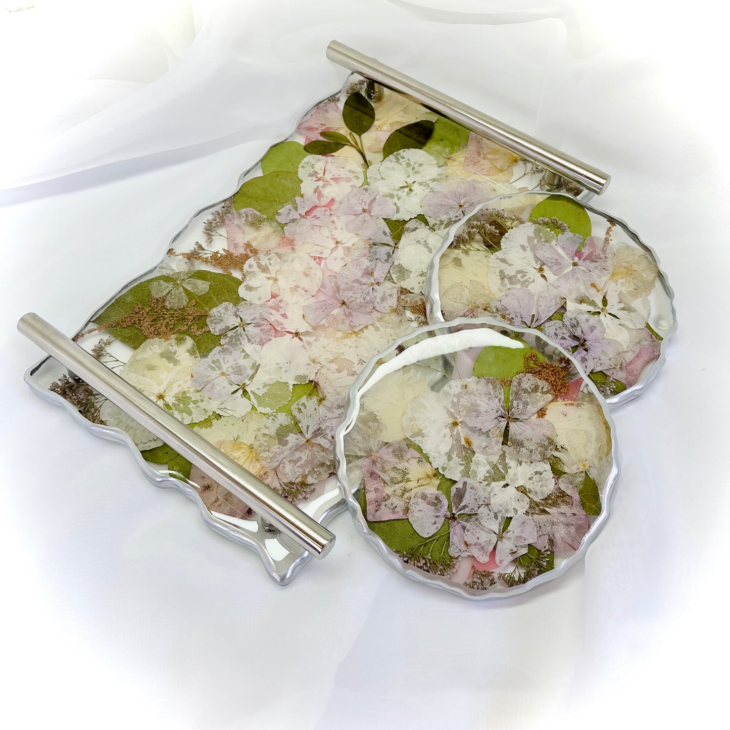 Flower Preservation geode tray